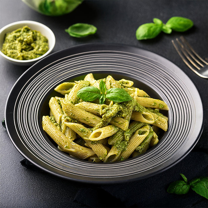 Penne Rigate mit Bellizini Pesto con Basilico