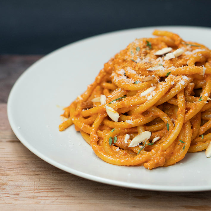 Makkaroni mit Bellizini Pesto Rosso