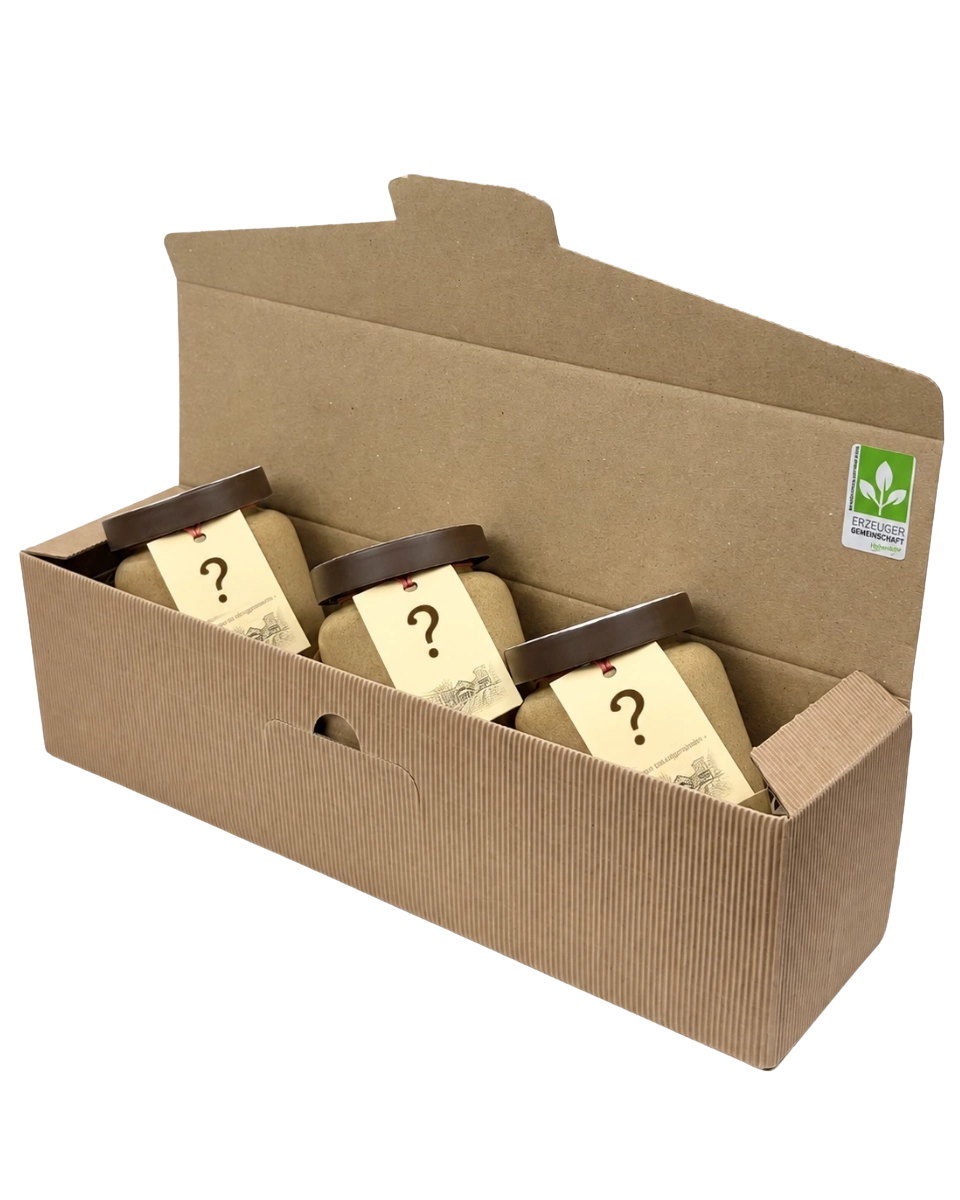 Geschenkpaket mit 3 Senftöpfen