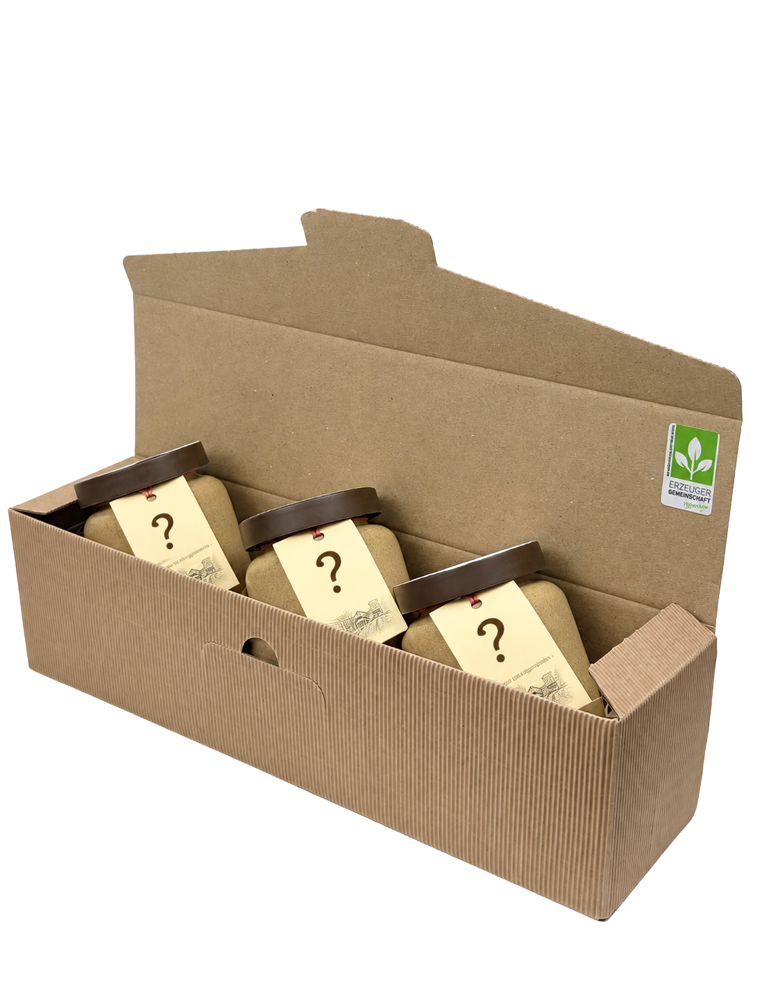 Geschenkpaket mit 3 Senftöpfen