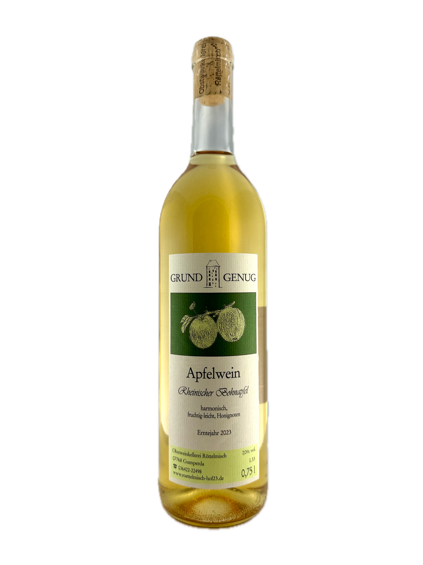 Apfelwein Rheinischer Bohnapfel Reinstädter Grund