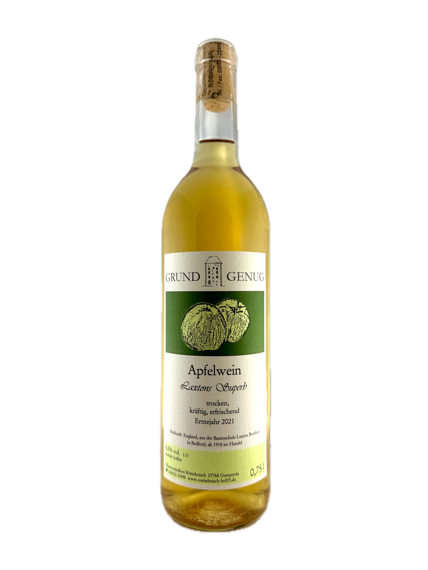 Apfelwein Laxton Superb Reinstädter Grund