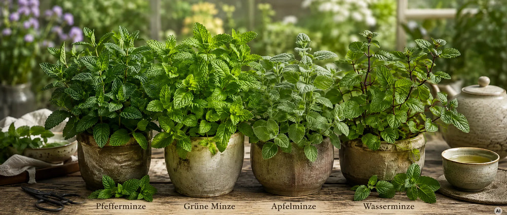 Pfefferminze, Apfelminze, Grüne Minze, Wasserminze (AI)