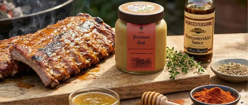 Rippchen und Premiumsenf