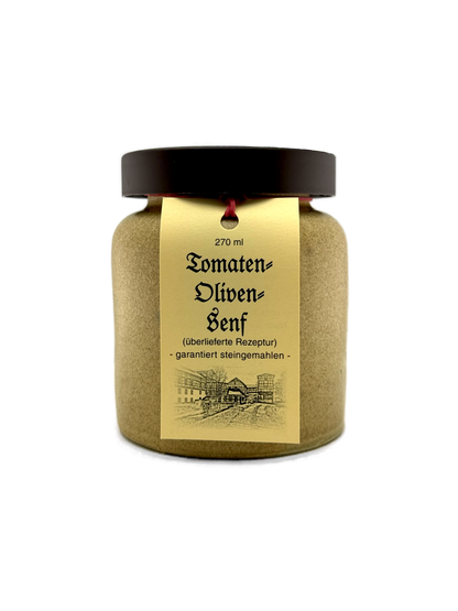 Tomaten-Oliven-Senf, Senfmühle Kleinhettstedt